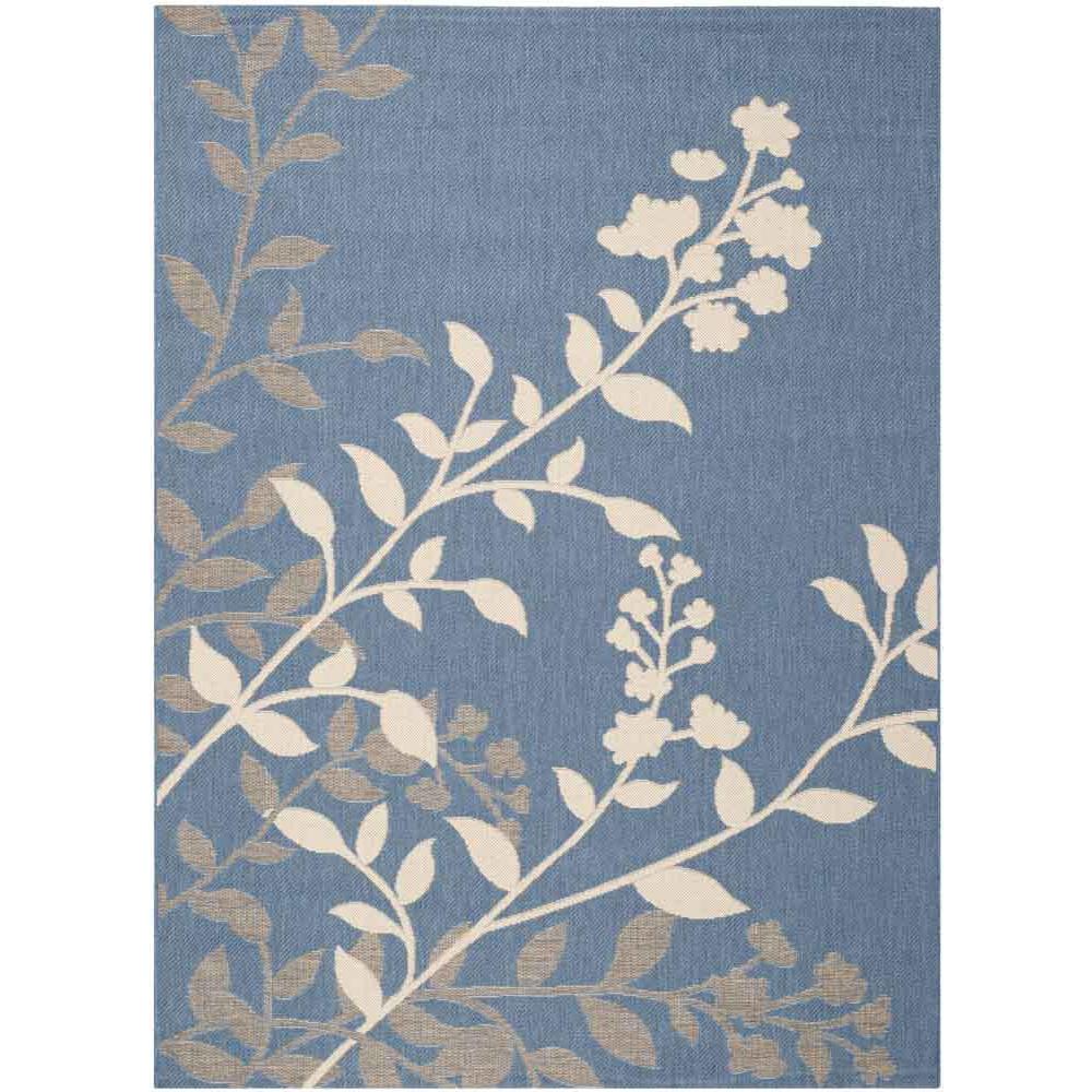 COURTYARD, BLUE / BEIGE, 6'-7" X 9'-6", Area Rug, CY7019-243-6