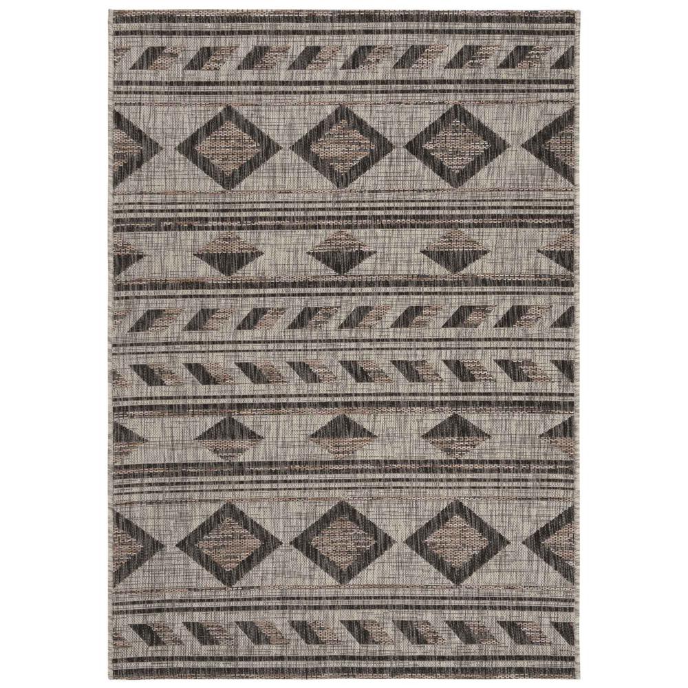 COURTYARD, GREY / BLACK, 4' X 5'-7", Area Rug, CY8529-37612-4