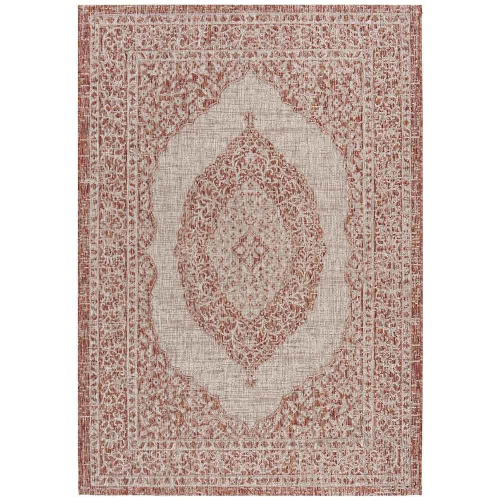 COURTYARD, LIGHT BEIGE / TERRACOTTA, 6'-7" X 9'-6", Area Rug, CY8751-36512-6