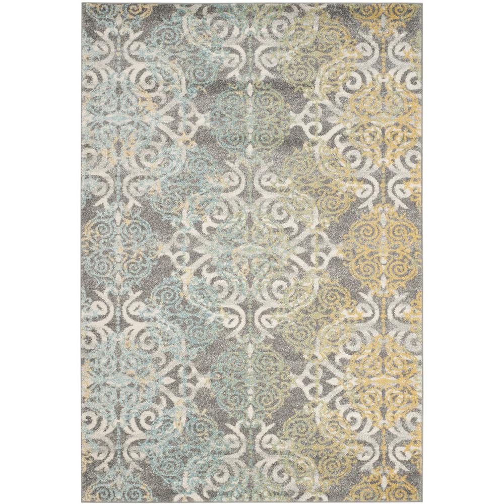 EVOKE, GREY / IVORY, 4' X 6', Area Rug, EVK230D-4