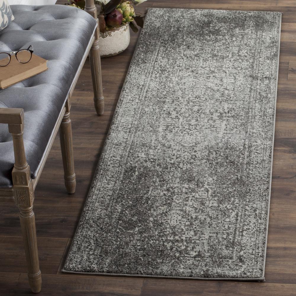 EVOKE, GREY / IVORY, 2'-2" X 9', Area Rug, EVK256D-29