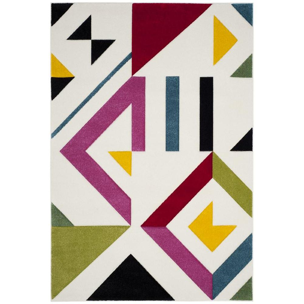 HOLLYWOOD, IVORY / ROSE, 6'-7" X 9', Area Rug, HLW700A-6