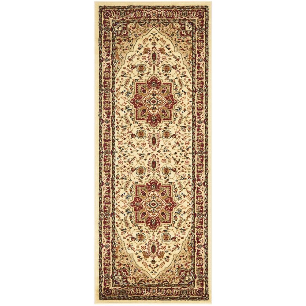LYNDHURST, IVORY / RED, 2'-3" X 18', Area Rug