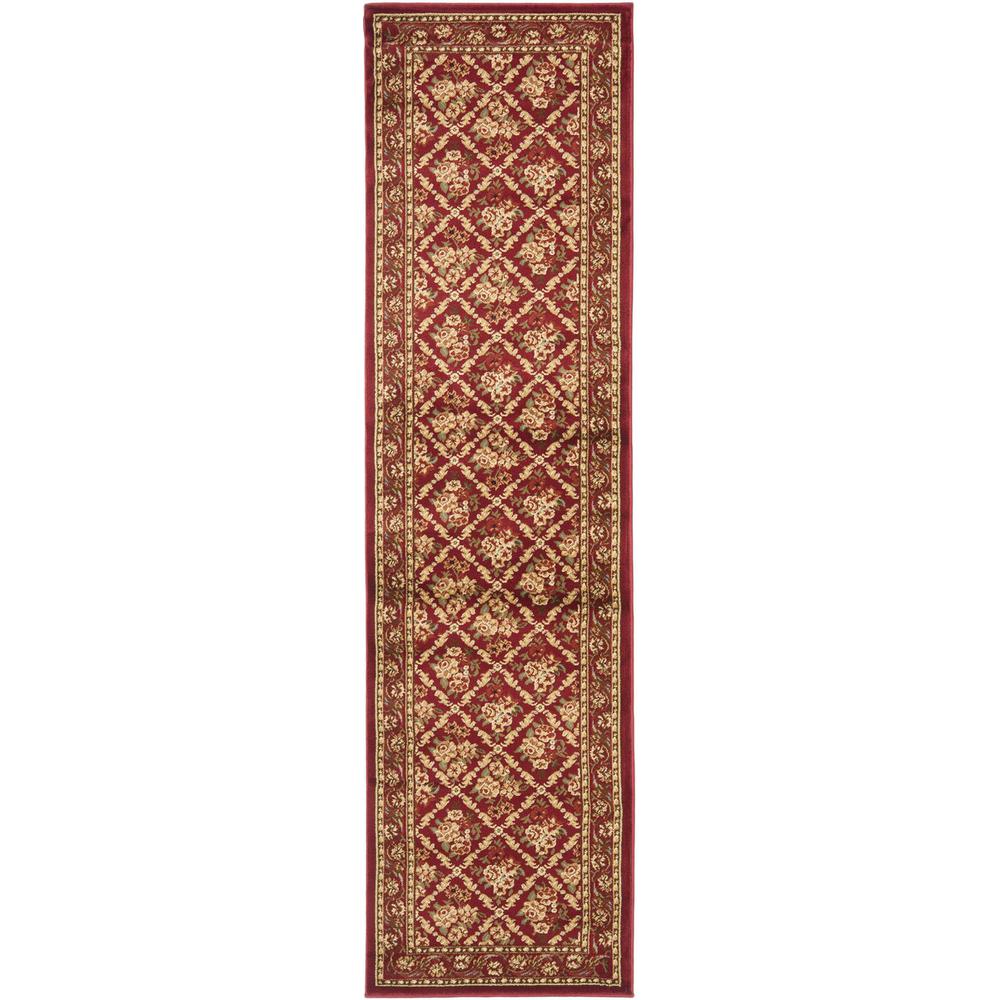 LYNDHURST, RED / RED, 2'-3" X 8', Area Rug