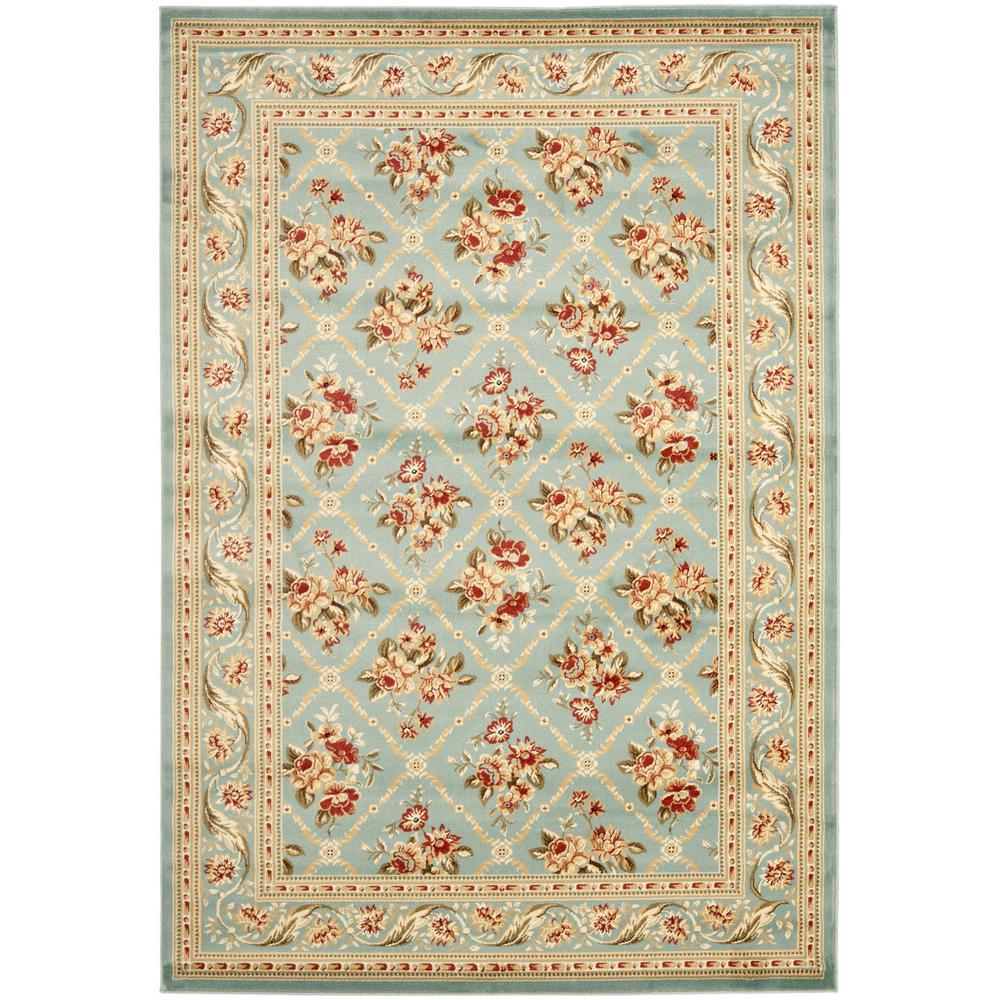 LYNDHURST, BLUE / BLUE, 6'-7" X 9'-6", Area Rug, LNH556-6565-7