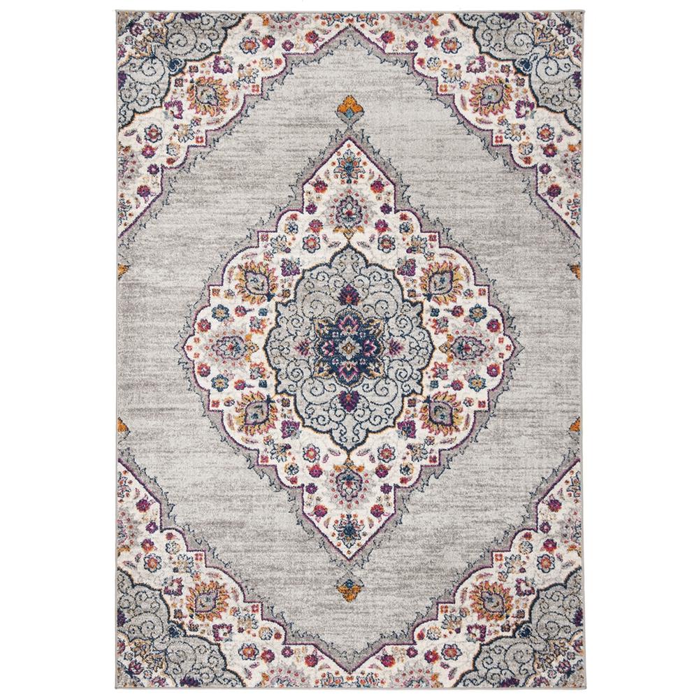 MADISON, LIGHT GREY / FUCHSIA, 4' X 6', Area Rug, MAD153R-4