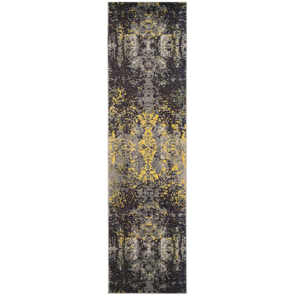 MONACO, GREY / MULTI, 2'-2" X 8', Area Rug, MNC223G-28