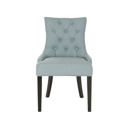 ABBY 19''H TUFTED SIDE CHAIRS (SET OF 2) - BRASS NAIL HEADS