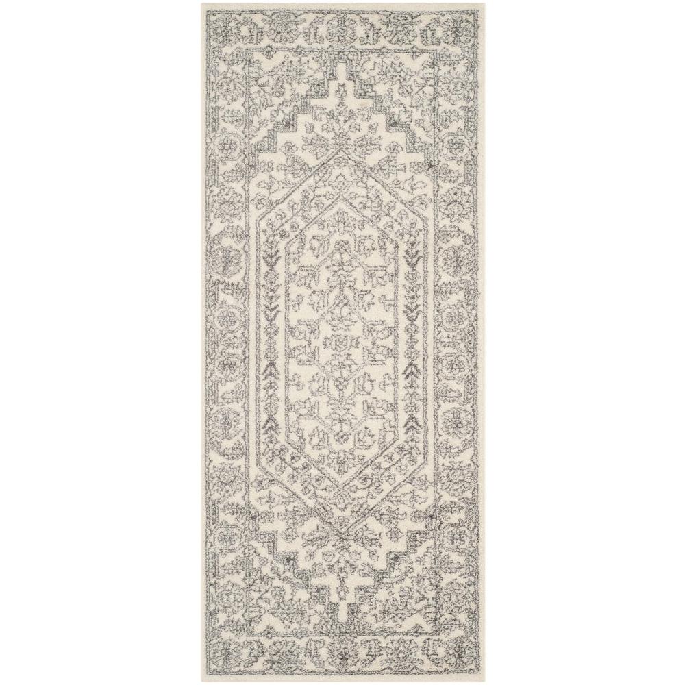 Adirondack, IVORY / SILVER, 2'-6" X 16', Area Rug, ADR108B-216