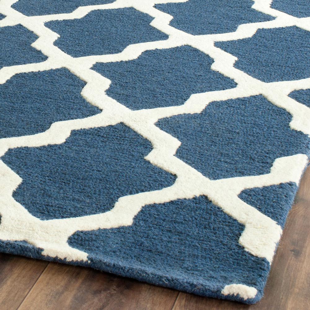 CAMBRIDGE, NAVY BLUE / IVORY, 11'-6" X 16', Area Rug, CAM121G-1216