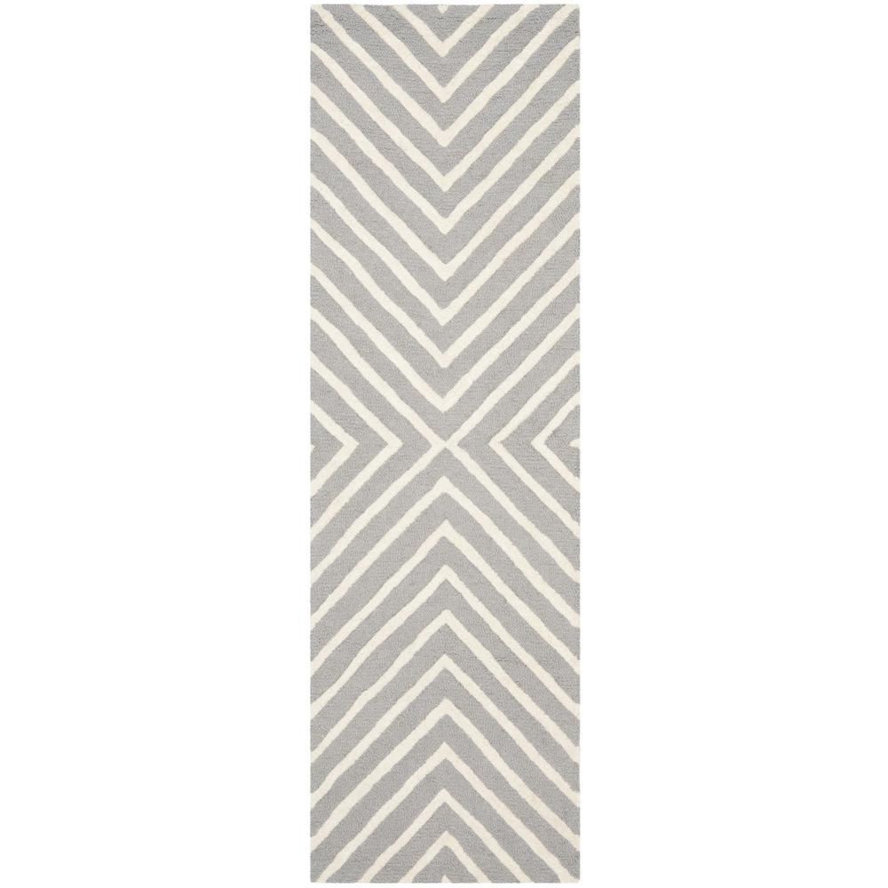 CAMBRIDGE, SILVER / IVORY, 2'-6" X 16', Area Rug, CAM129D-216