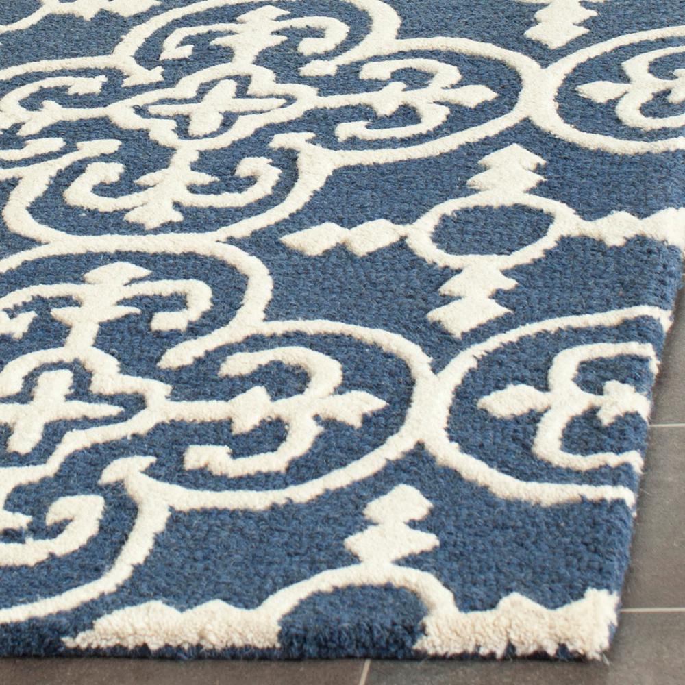 CAMBRIDGE, NAVY / IVORY, 2'-6" X 16', Area Rug, CAM133G-216