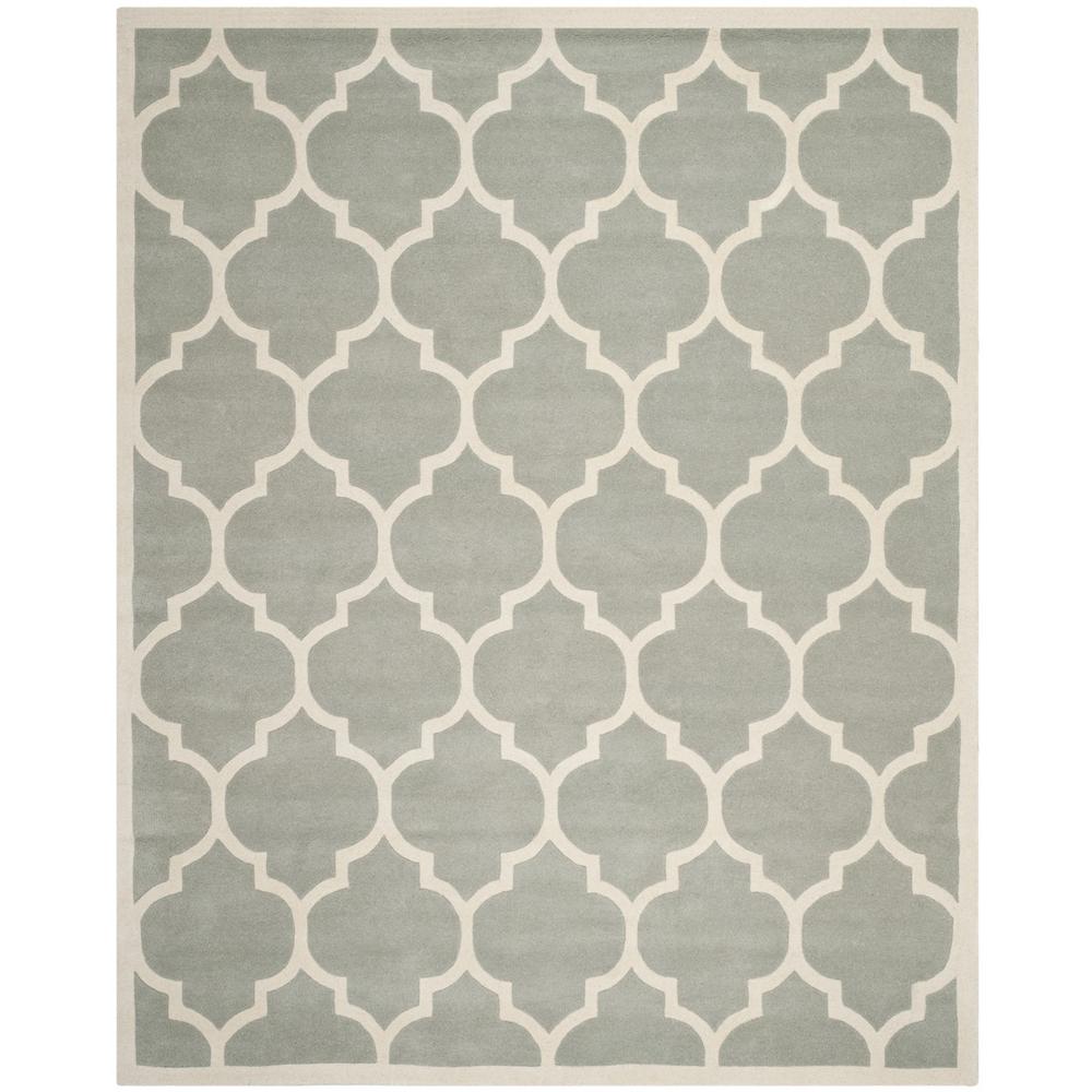 CHATHAM, GREY / IVORY, 7'-6" X 9'-6", Area Rug, CHT733E-810