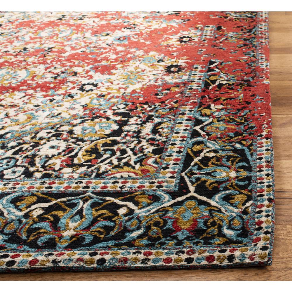 CLASSIC VINTAGE, RED / CHARCOAL, 6' X 9', Area Rug