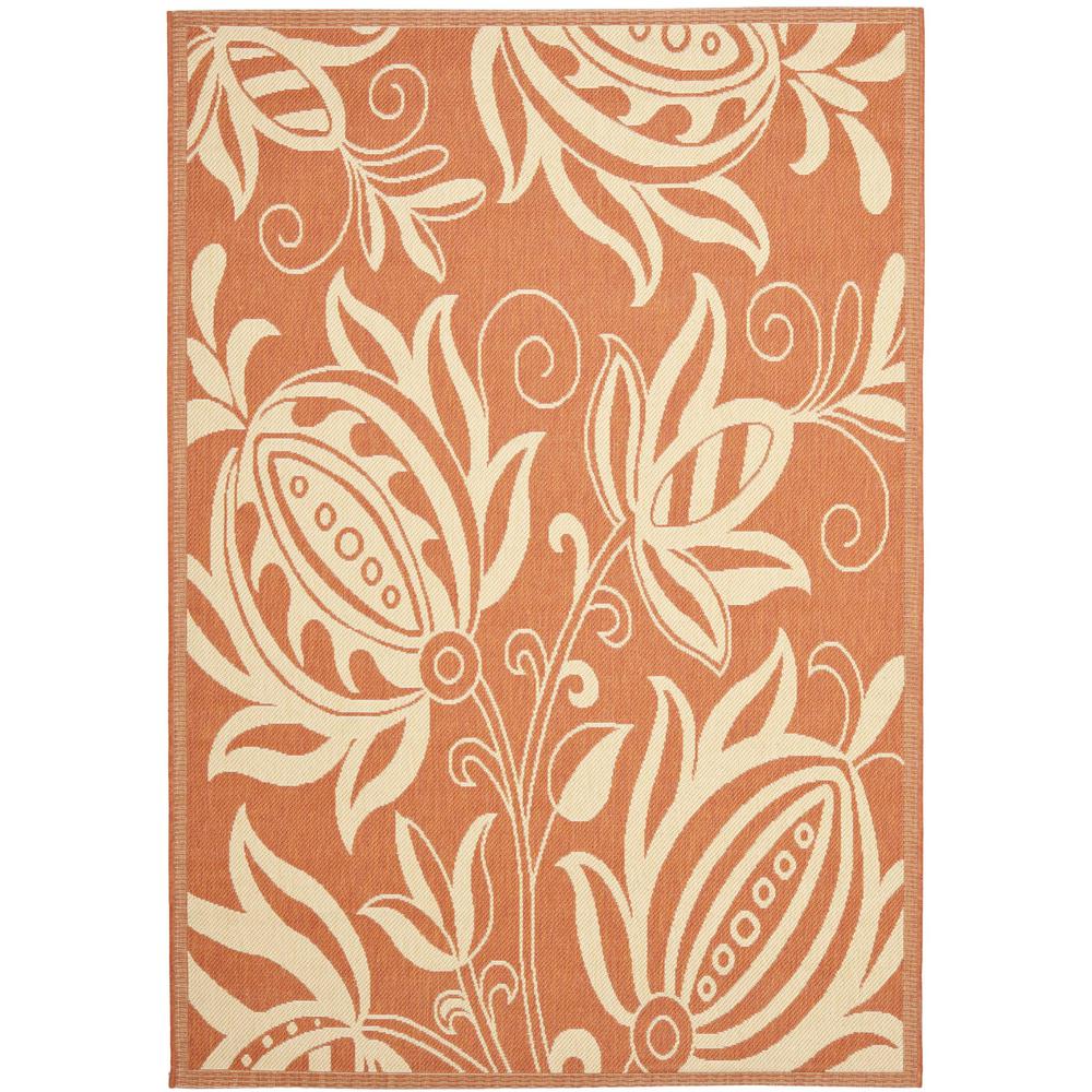 COURTYARD, TERRACOTTA / NATURAL, 2'-7" X 5', Area Rug, CY2961-3202-3