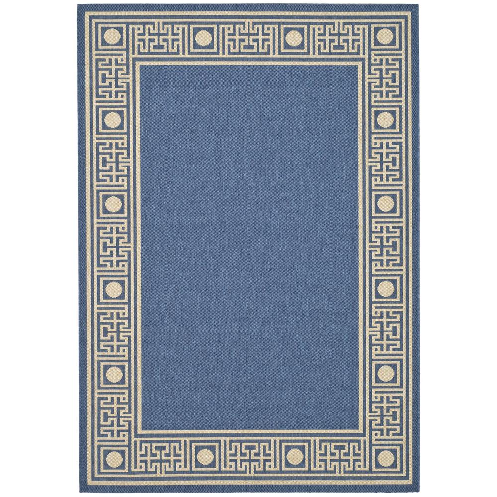 COURTYARD, BLUE / BEIGE, 6'-7" X 9'-6", Area Rug, CY5143C-6