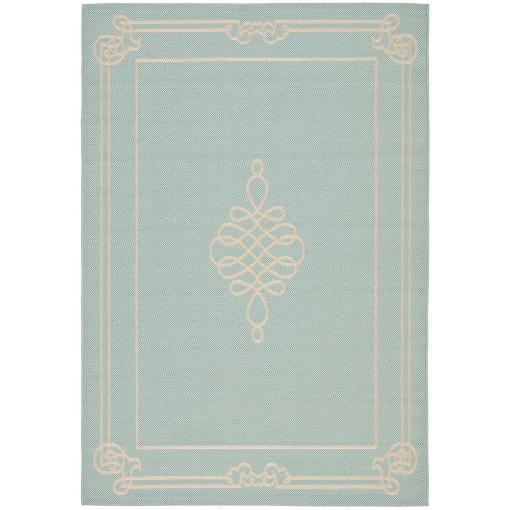 COURTYARD, AQUA / CREAM, 8' X 11', Area Rug, CY6788-25-8
