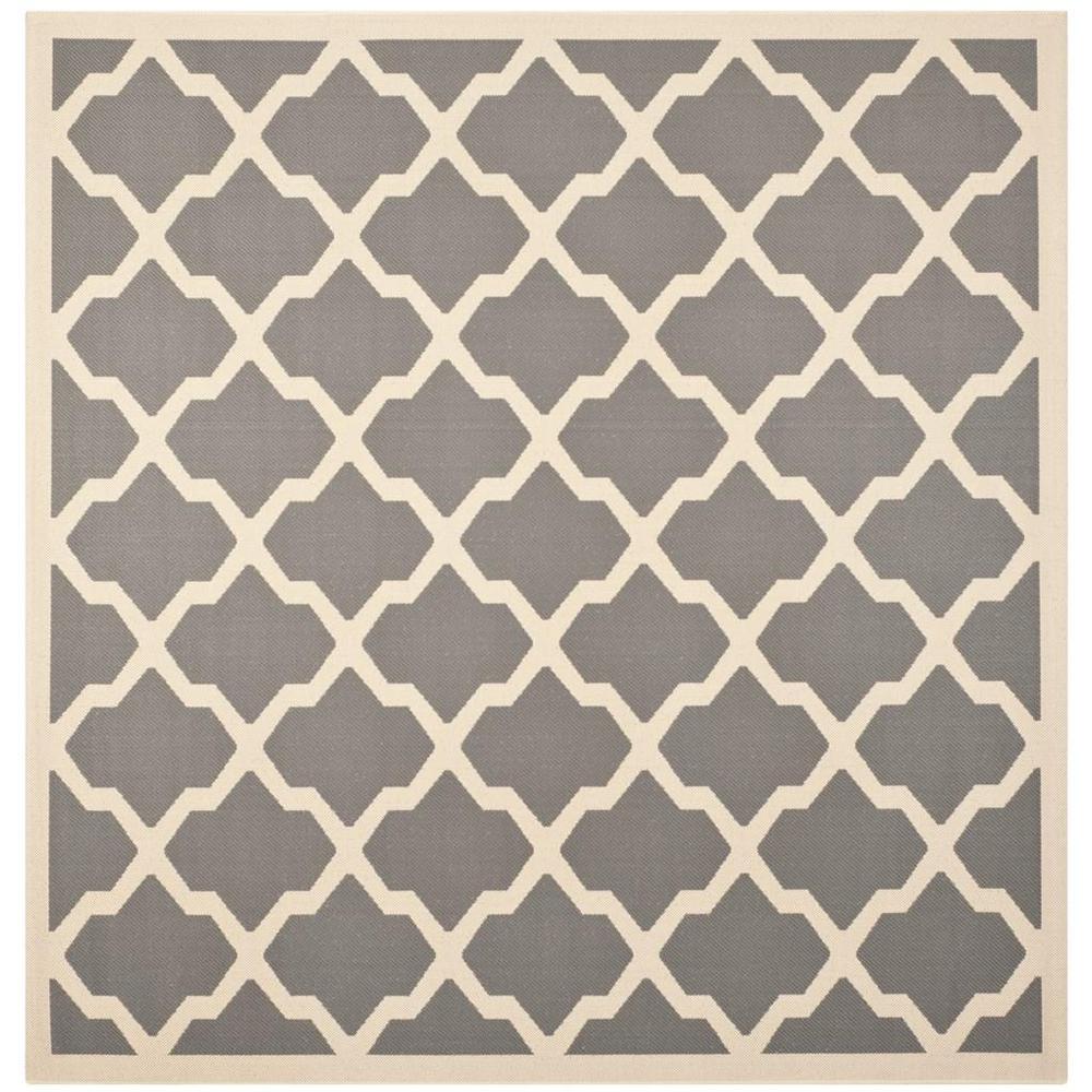 COURTYARD, ANTHRACITE / BEIGE, 7'-10" X 7'-10" Square, Area Rug, CY6903-246-8SQ