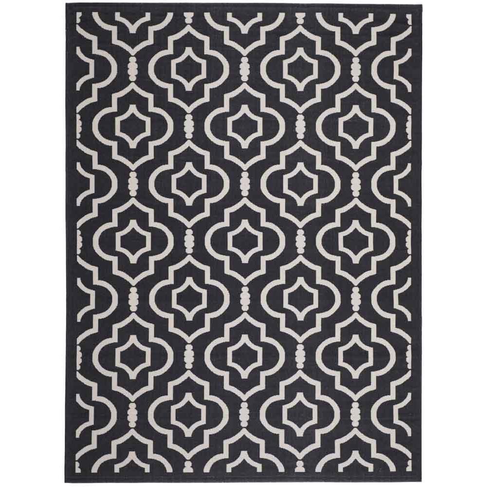COURTYARD, BLACK / BEIGE, 5'-3" X 7'-7", Area Rug, CY6926-266-5