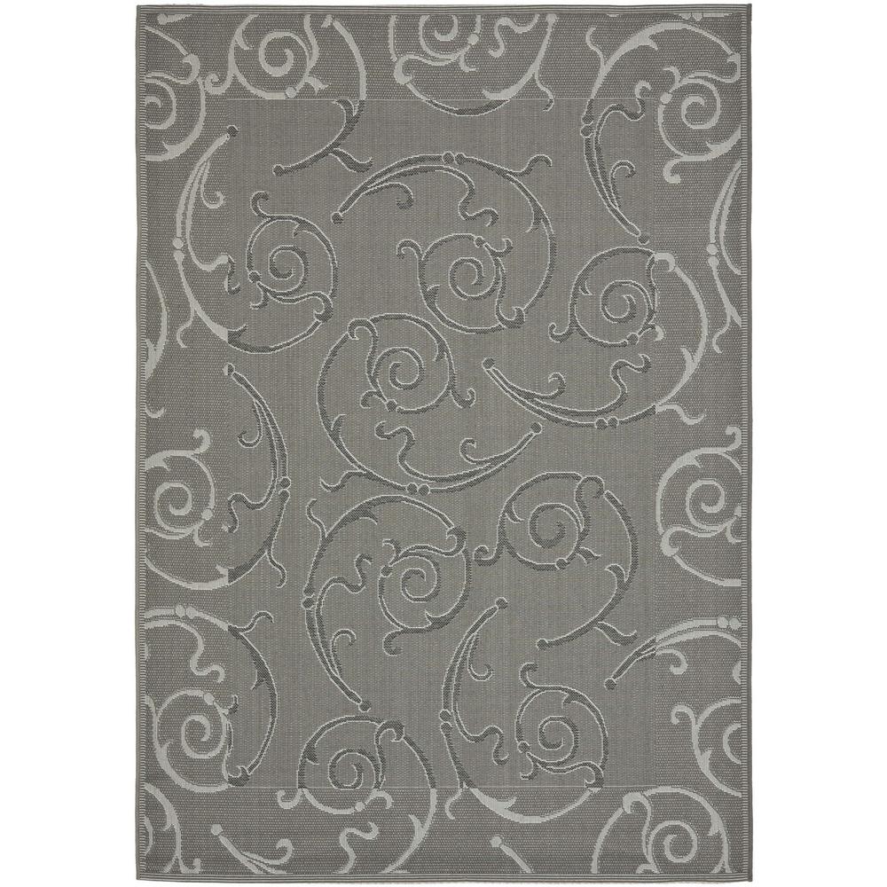 COURTYARD, ANTHRACITE / LIGHT GREY, 6'-7" X 9'-6", Area Rug, CY7108-87A5-6