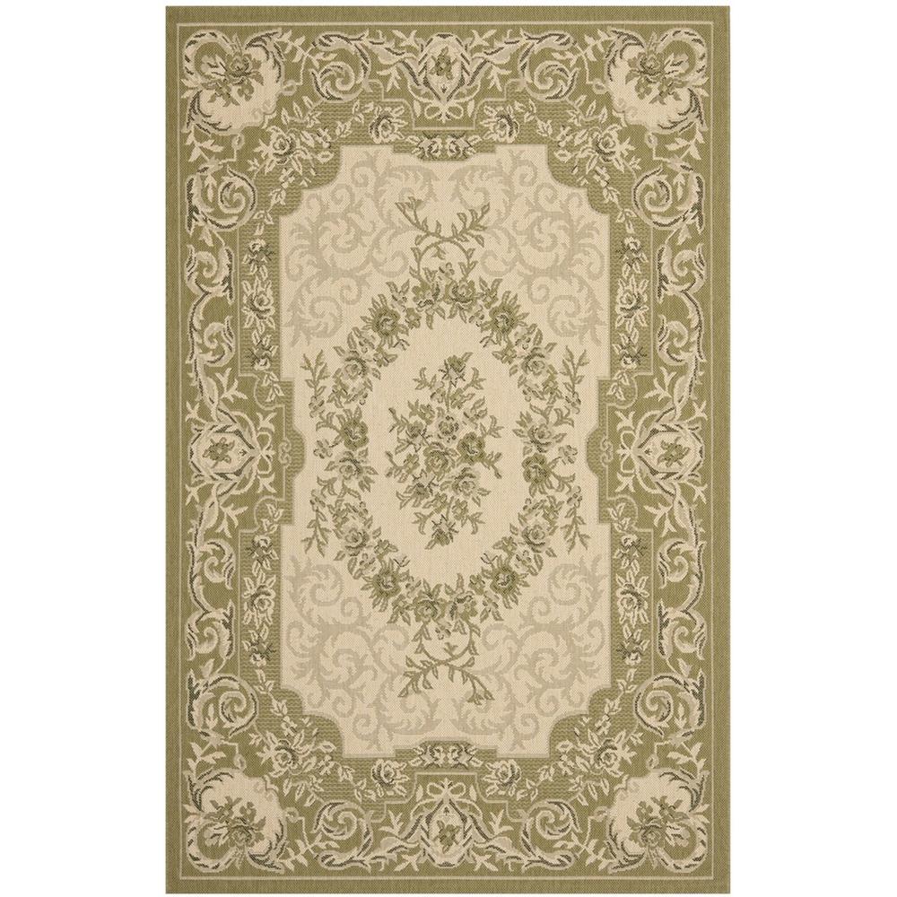 COURTYARD, CREAM / GREEN, 8' X 11', Area Rug, CY7208-14A5-8
