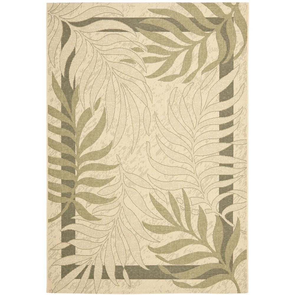 COURTYARD, CREAM / GREEN, 8' X 11', Area Rug, CY7836-14A5-8