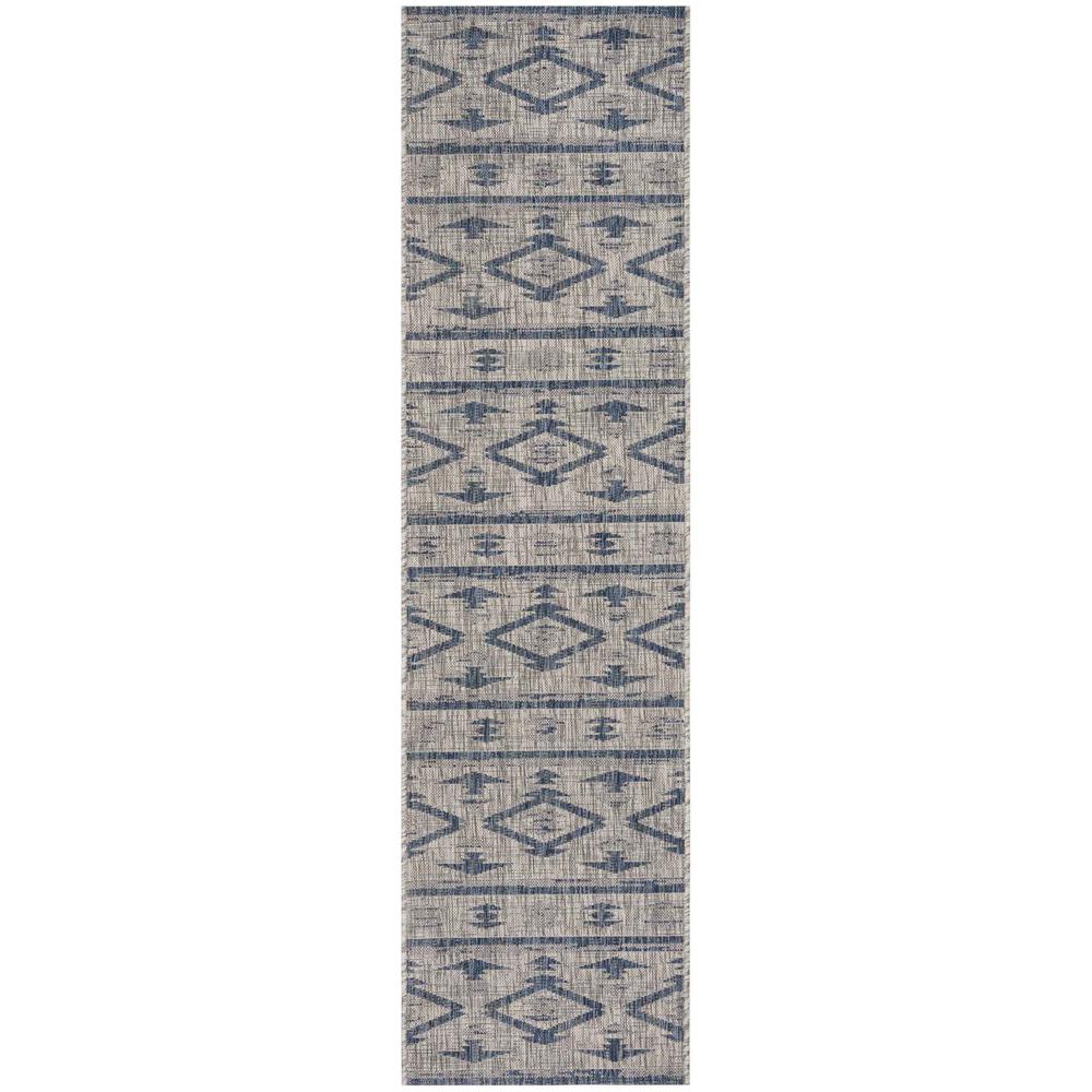 COURTYARD, GREY / NAVY, 2'-3" X 6'-7", Area Rug, CY8863-36812-27