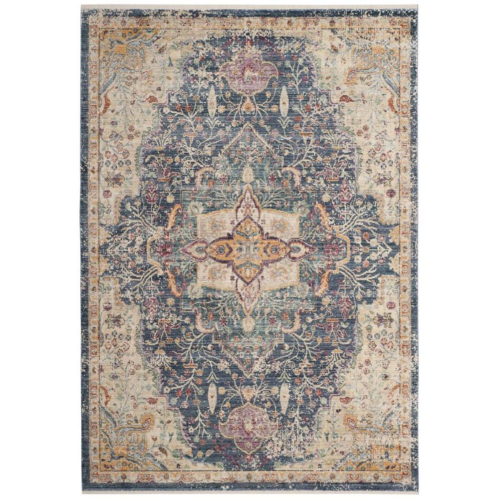 ILLUSION, BLUE / PURPLE, 6' X 9', Area Rug