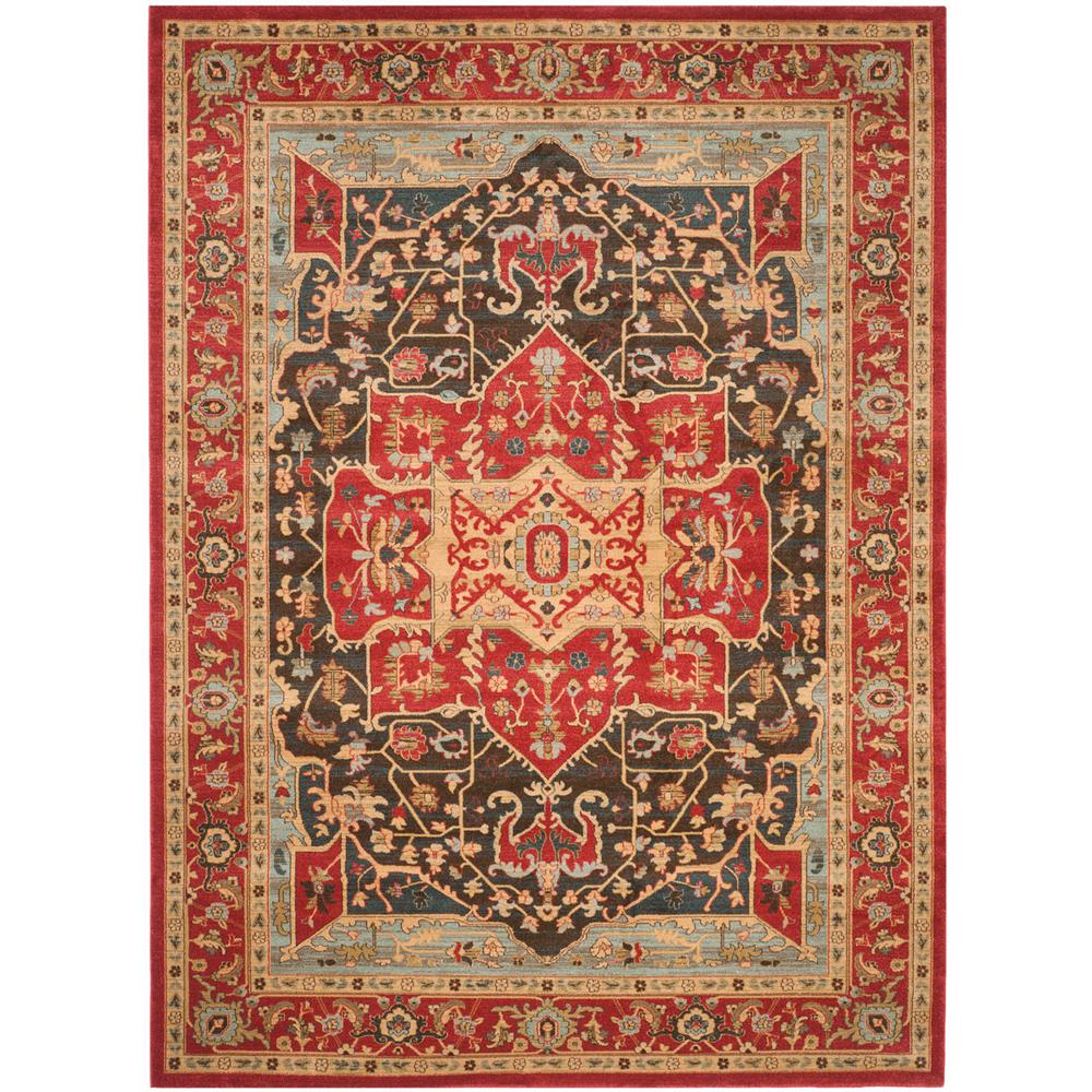 MAHAL, RED / RED, 9' X 12', Area Rug