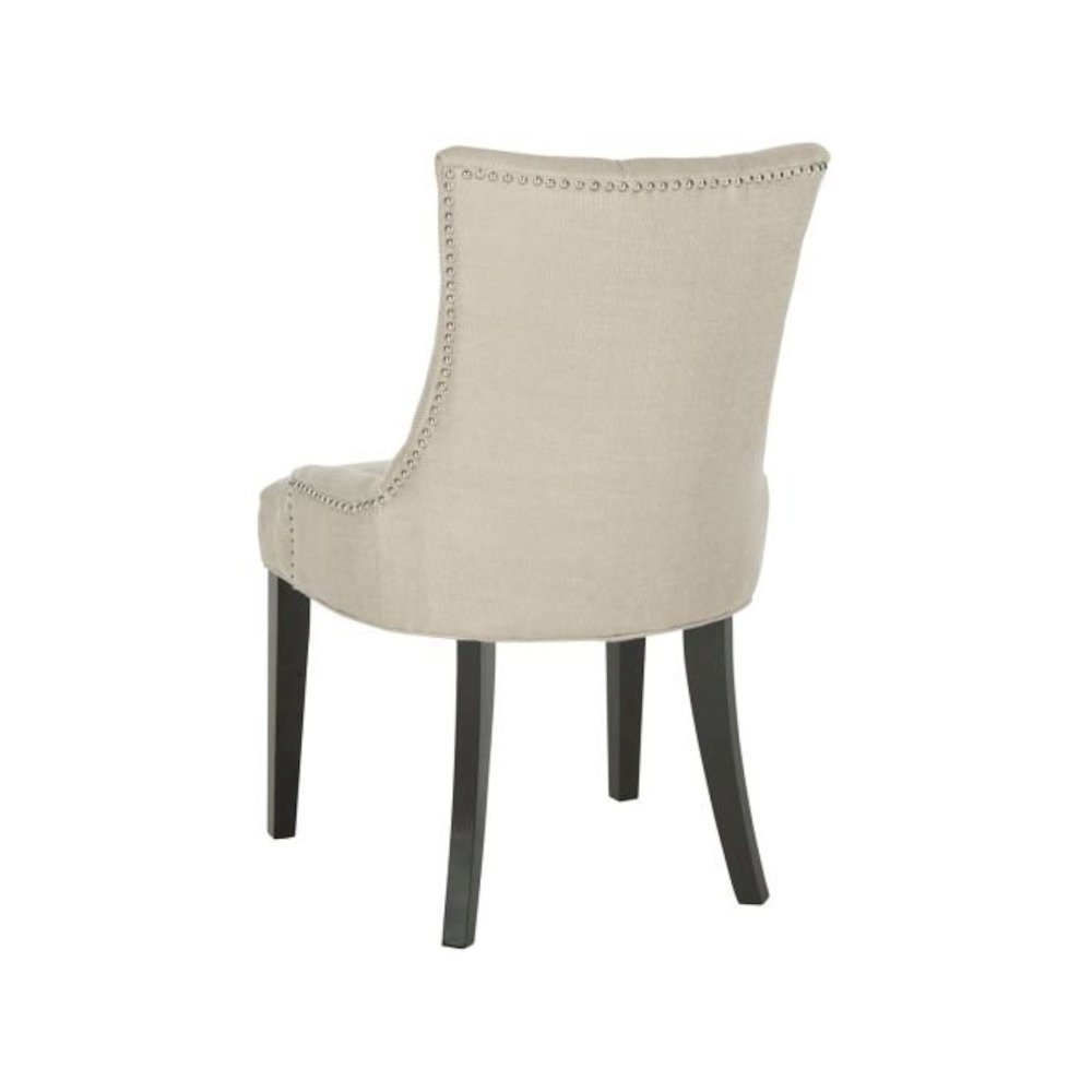 ABBY 19''H TUFTED SIDE CHAIRS (SET OF 2) - BRASS NAIL HEADS