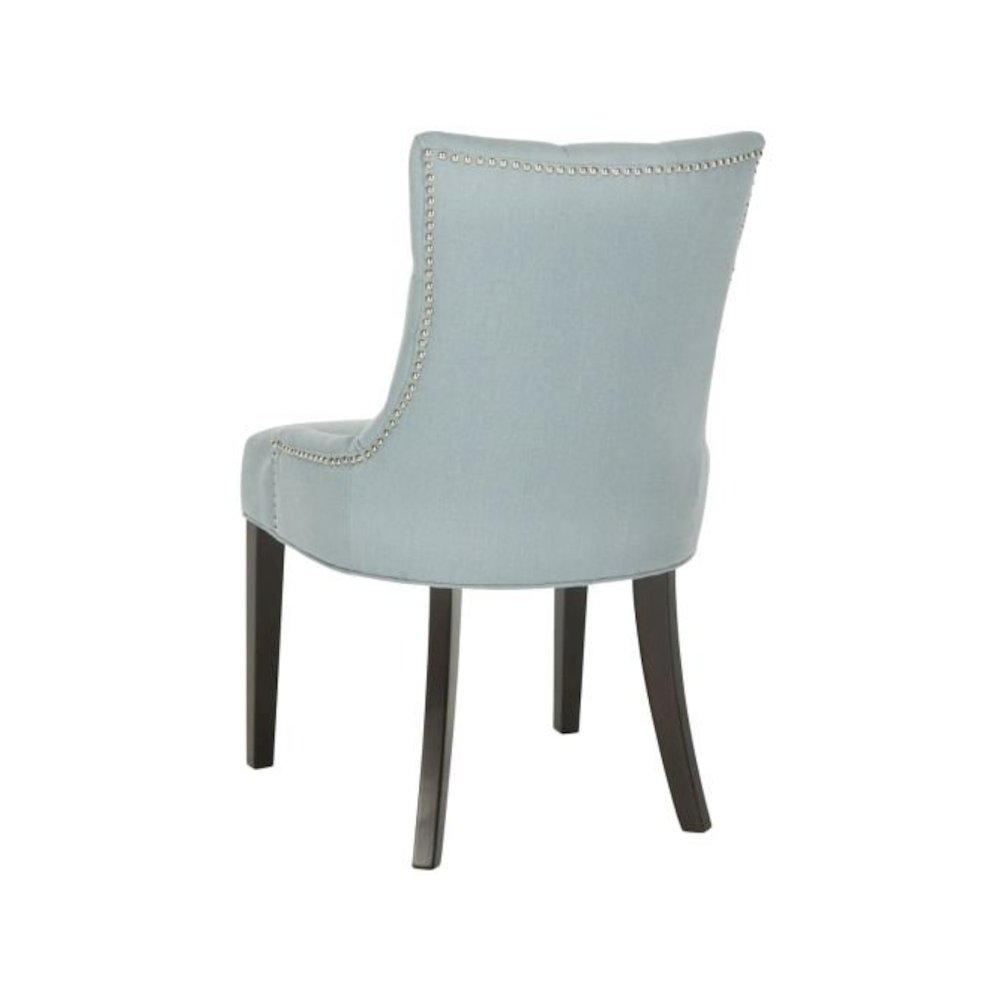 ABBY 19''H TUFTED SIDE CHAIRS (SET OF 2) - BRASS NAIL HEADS