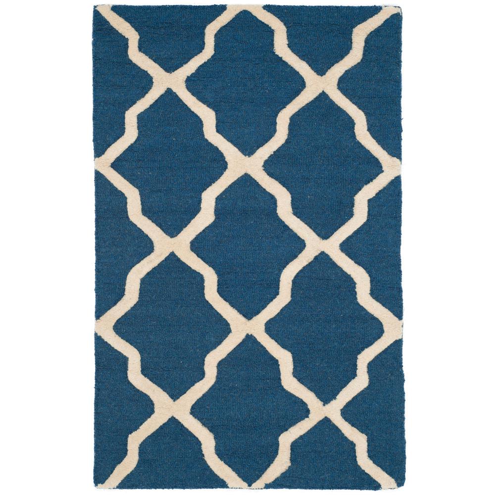 CAMBRIDGE, NAVY BLUE / IVORY, 2'-6" X 18', Area Rug, CAM121G-218