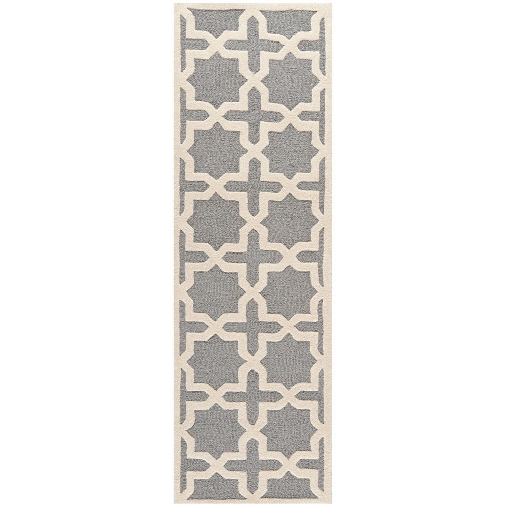 CAMBRIDGE, SILVER / IVORY, 2'-6" X 18', Area Rug, CAM125D-218