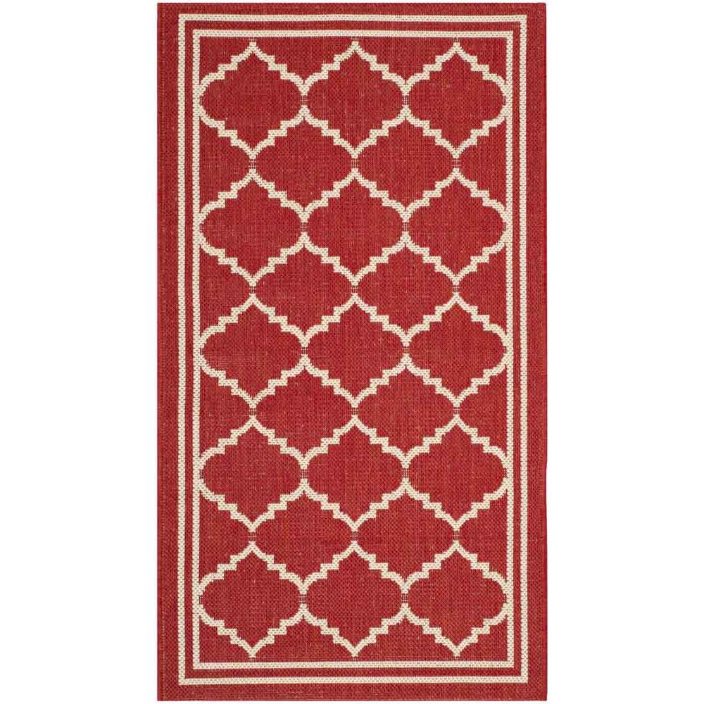 COURTYARD, RED / BEIGE, 2'-7" X 5', Area Rug, CY6889-248-3