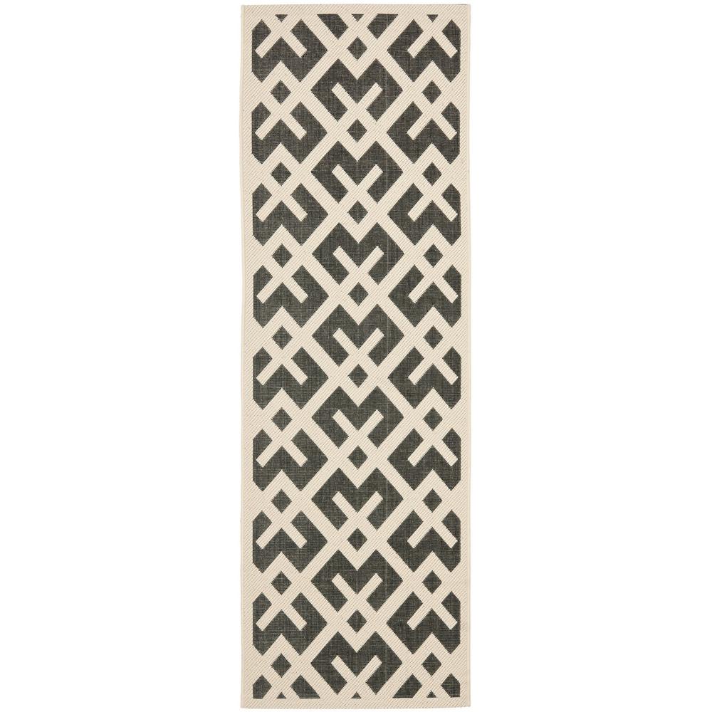 COURTYARD, BLACK / BEIGE, 2'-3" X 8', Area Rug, CY6915-216-28