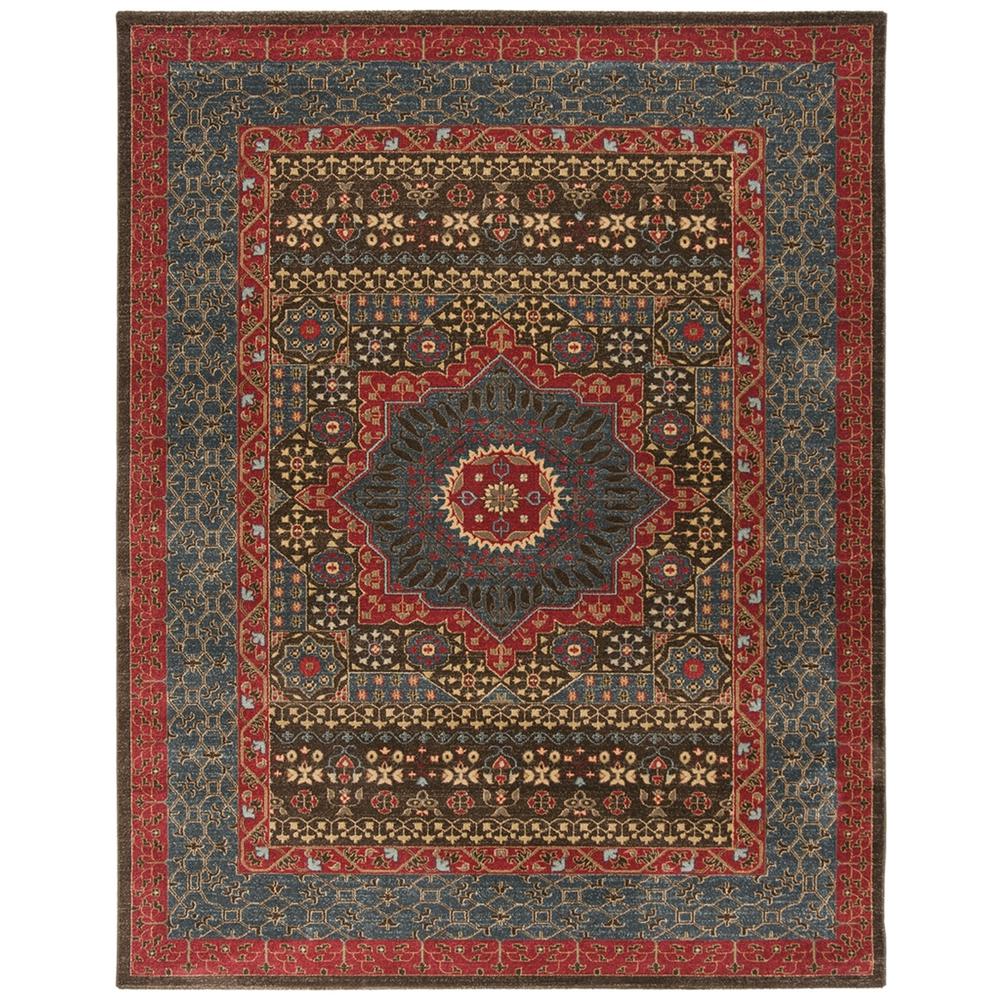 MAHAL, NAVY / RED, 9' X 12', Area Rug, MAH620C-9