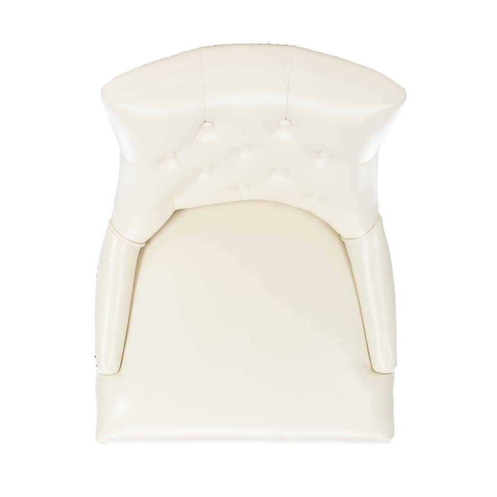 ABBY 19''H TUFTED SIDE CHAIRS (SET OF 2) - SILVER NAIL HEADS, MCR4701B-SET2