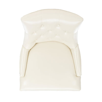 ABBY 19''H TUFTED SIDE CHAIRS (SET OF 2) - SILVER NAIL HEADS, MCR4701B-SET2