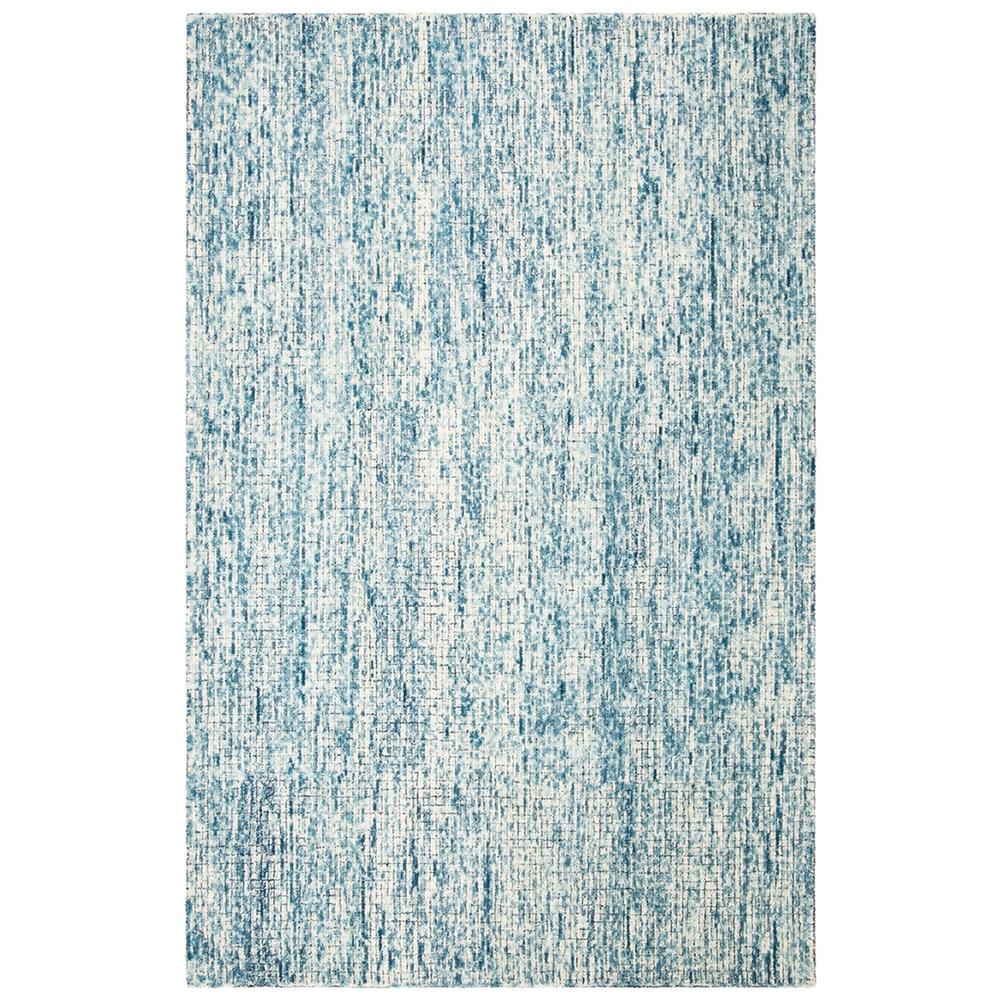 Abstract, IVORY / NAVY, 6' X 6' Square, Area Rug, ABT473M-6SQ