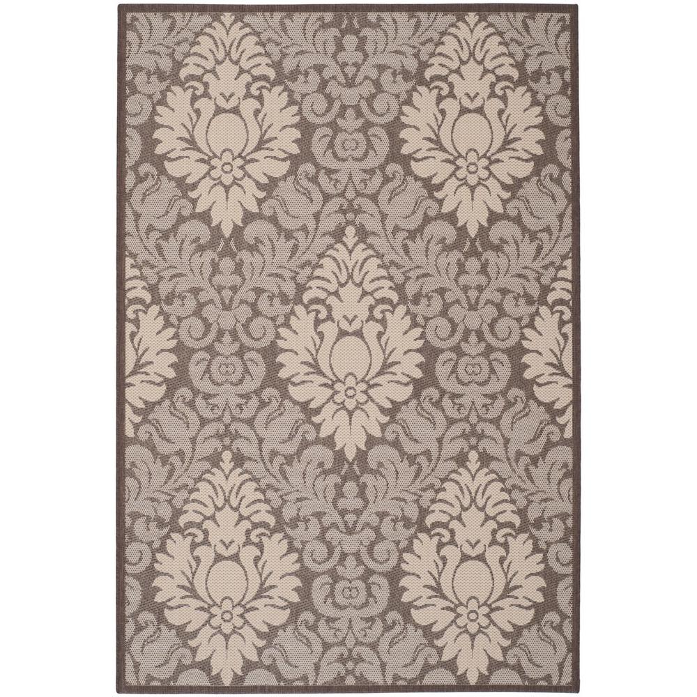 COURTYARD, CHOCOLATE / NATURAL, 6'-7" X 9'-6", Area Rug, CY2714-3409-6