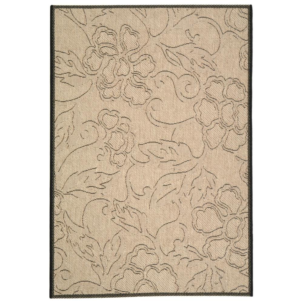 COURTYARD, SAND / BLACK, 5'-3" X 7'-7", Area Rug, CY2726-3901-5