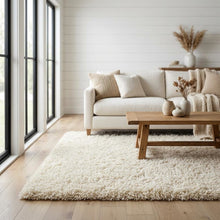 Beige Ivory Area Rug with Power Loomed Construction and Medium Rectangle Shape
