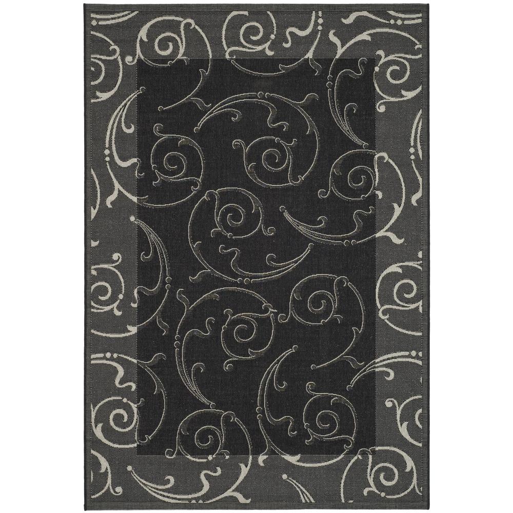 COURTYARD, BLACK / SAND, 4' X 5'-7", Area Rug, CY2665-3908-4
