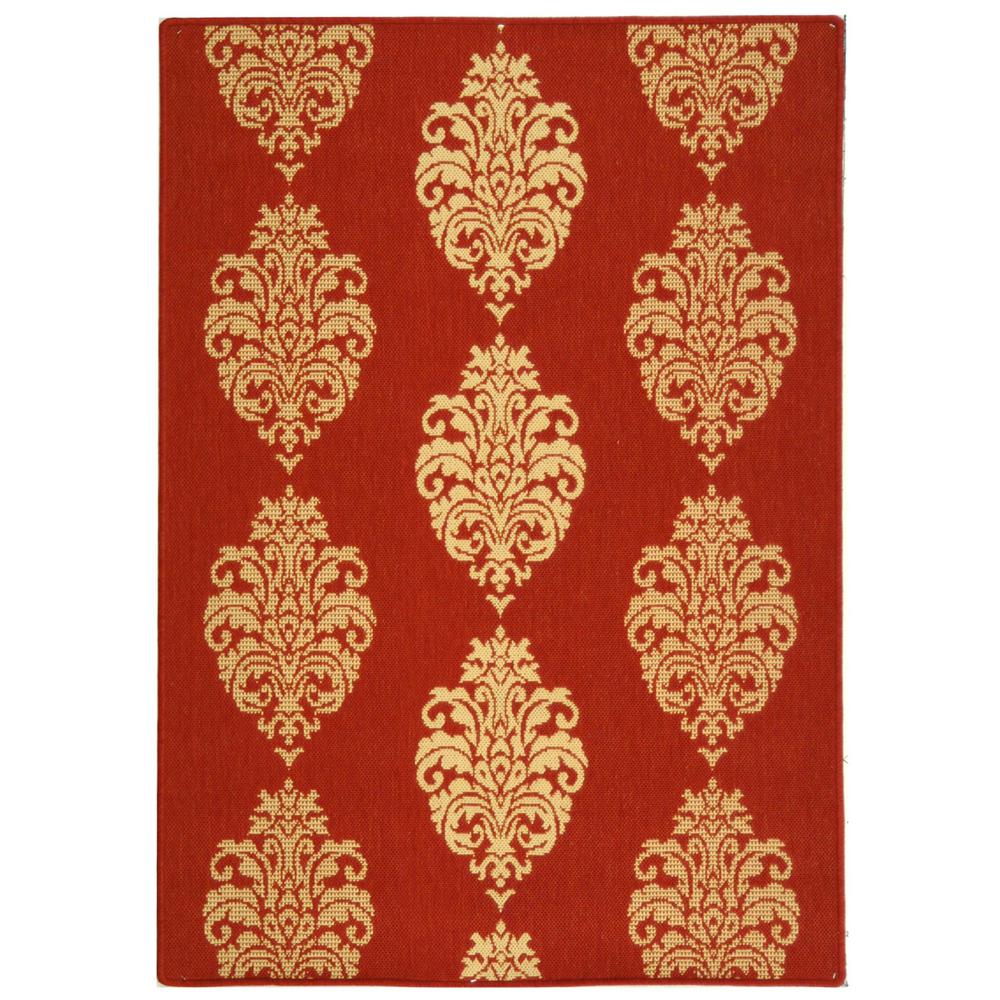 COURTYARD, RED / NATURAL, 4' X 5'-7", Area Rug, CY2720-3707-4