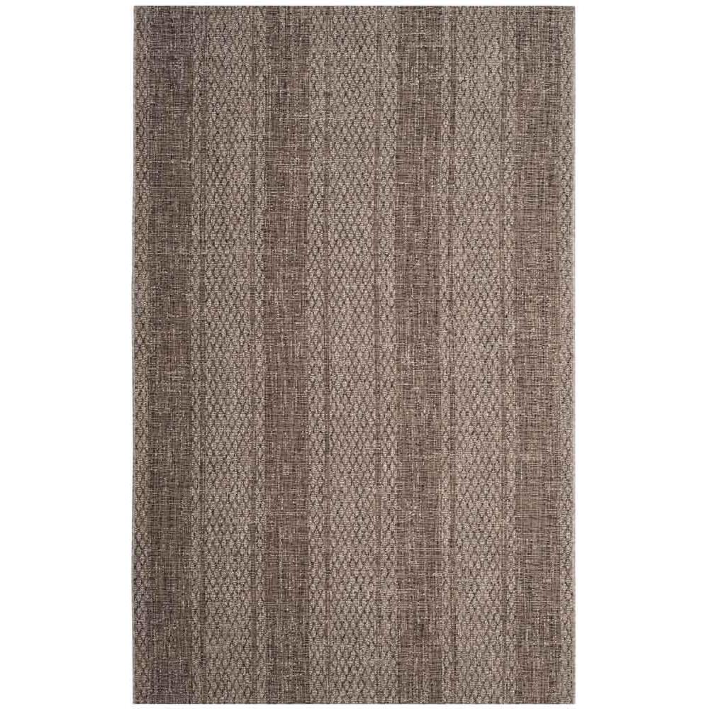 COURTYARD, LIGHT BEIGE/LIGHT BROWN, 6'-7" Round, Area Rug, CY8736-36312-7R