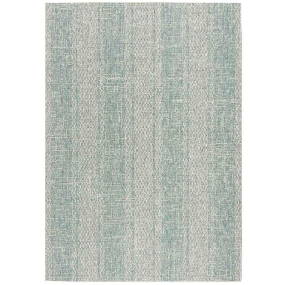 COURTYARD, LIGHT GREY / AQUA, 8' X 11', Area Rug, CY8736-37112-8