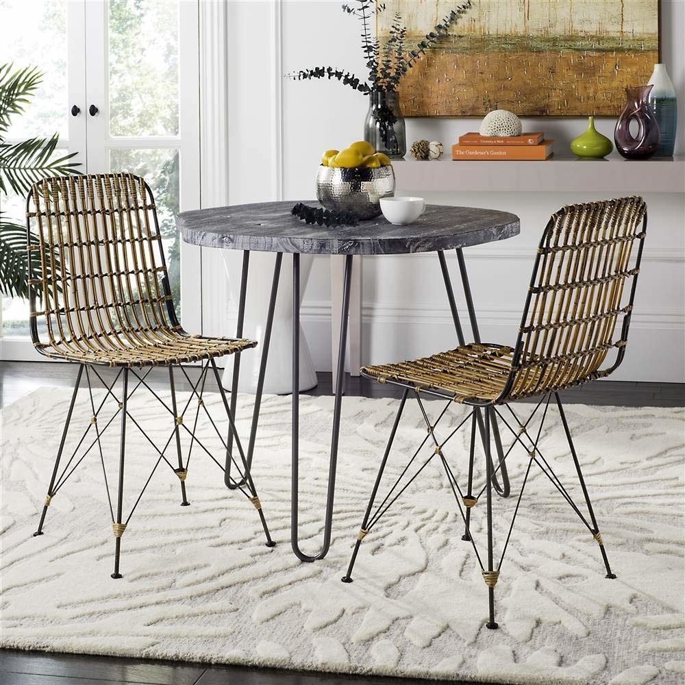 MINERVA WICKER DINING CHAIR, WIK6510B-SET2
