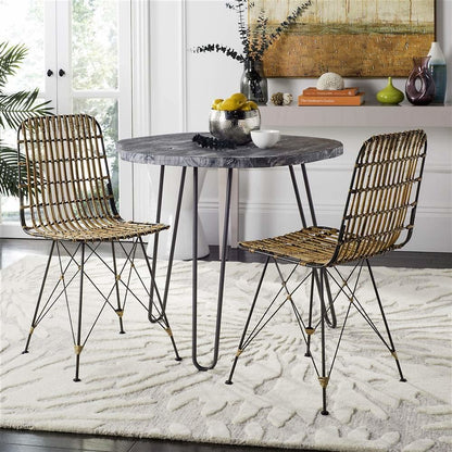 MINERVA WICKER DINING CHAIR, WIK6510B-SET2