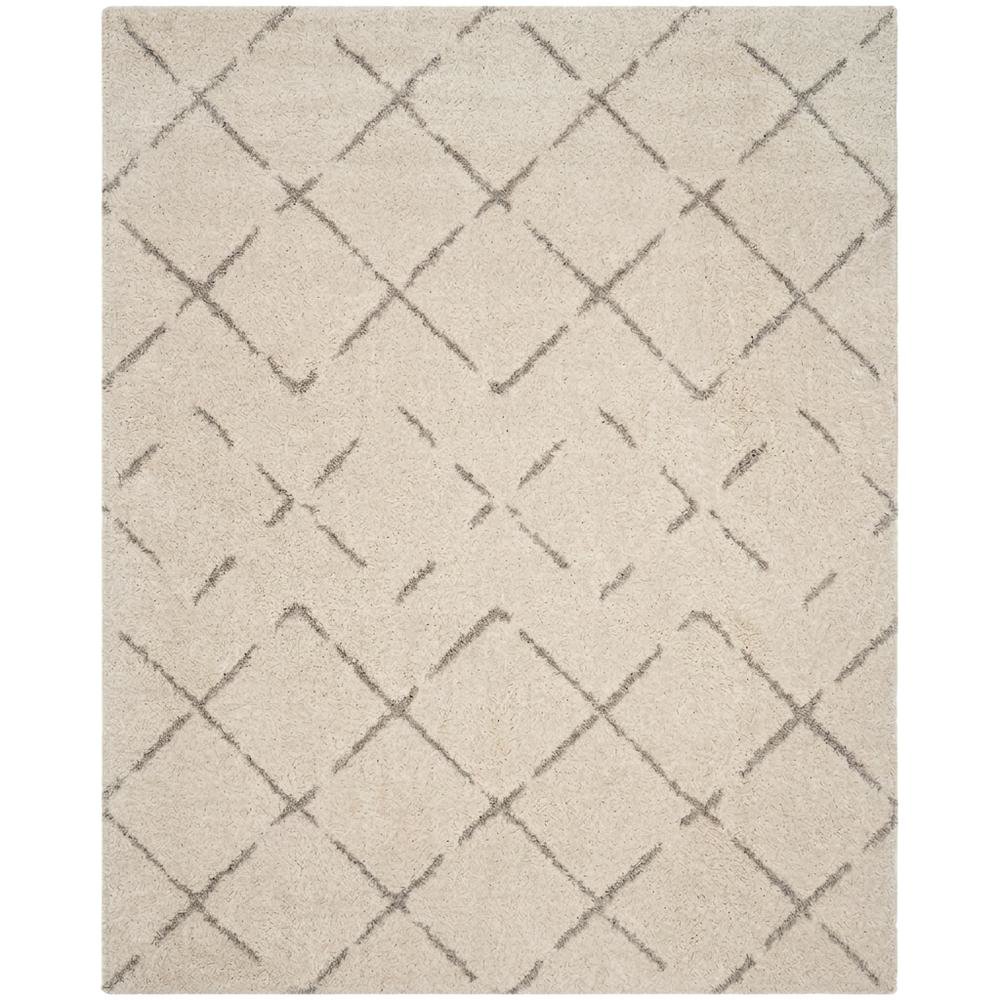 Ivory/Beige Area Rug with Power Loomed Large Rectangle Design for Living Room