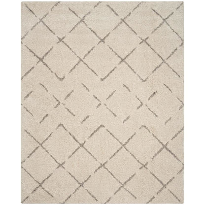 Ivory/Beige Area Rug with Power Loomed Large Rectangle Design for Living Room